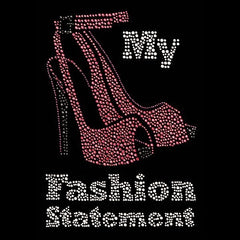 Naaldhak My Fashion Statement Tekst Strass Applicatie