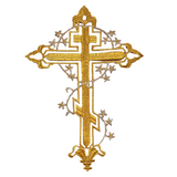 Kruis Cross Strijk Embleem Patch Goud