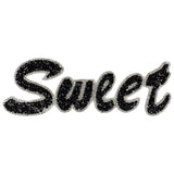 Sweet Tekst Strijk Strass Patch