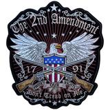 The Second Amendment USA Schild Adelaar Geweren XXL Strijk Embleem Patch