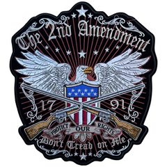 The Second Amendment USA Shield Eagle Guns XXL-Emblem-Aufnäher zum Aufbügeln
