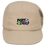 Flower Power Love Tekst Op Naai Fashion Part Patch op eenbeige cap