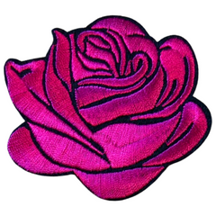 Rosafarbener Emblem-Aufnäher zum Aufbügeln, Fuchsia