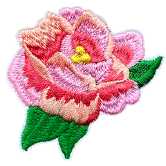 Blumen-Pfingstrosen-Anemonen-Emblem-Aufnäher zum Aufbügeln