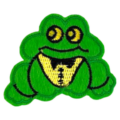 Frosch mit Fliege zum Aufbügeln, Emblem-Aufnäher
