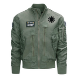 Opnaai Broche Fashion Part Rond op een legergroen jack