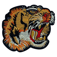 Brüllender Tiger-Emblem-Aufnäher zum Aufbügeln