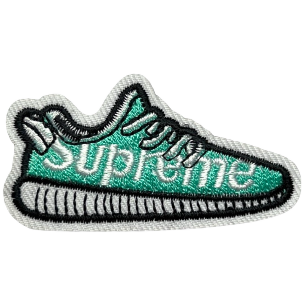 Sneaker Gymp Schoen Supreme Tekst Strijk Embleem Patch