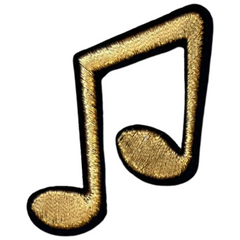 Musiknoten-Saiten-Emblem-Patch