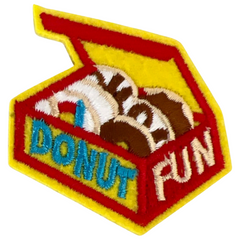 Donut Fun Box Emblem Aufnäher zum Aufbügeln