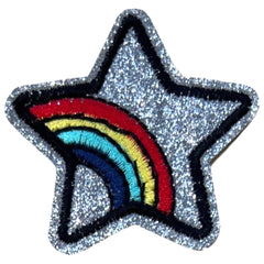 Stern-Regenbogen-Glitzer-Emblem-Aufnäher zum Aufbügeln