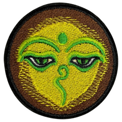 Mond Sonne Buda Buddha Emblem Aufnäher zum Aufbügeln