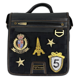 Paris Fashion Strijk Embleem Patch Set op een canvas tas