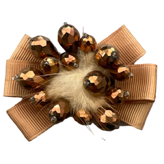 Pompom-Schleife zum Aufnähen, modisches Teil, Bronze
