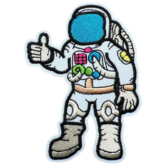 Astronauten-Daumen hoch-Emblem-Aufnäher zum Aufbügeln