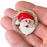 Close-up van de Kerstman Santa Broche Sierspeld