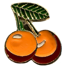 Kirsche Emaille Pin Orange