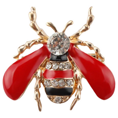 Biene Wespe Fliege Strass Brosche dekorative Anstecknadel