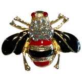 Bij Hommel Strass Broche Sierspeld