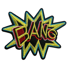 Bang-Comic-Stil-Text-Emblem-Aufnäher zum Aufbügeln