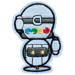 Roboter-Bügel-Emblem-Aufnäher