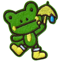 Frosch-Regenschirm-Emblem-Aufnäher zum Aufbügeln