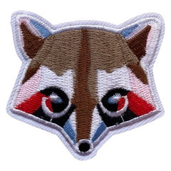 Waschbär-Emblem-Aufnäher zum Aufbügeln