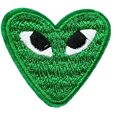 Herz Herz mit Augen Logo Aufnäher zum Aufbügeln grün