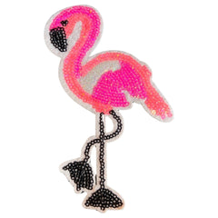 Flamingo-Pailletten-Emblem-Aufnäher zum Aufbügeln, klein