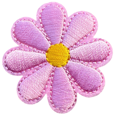 Gänseblümchen-Blumen-Emblem-Aufnäher zum Aufbügeln, Rosa