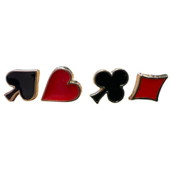 Emaille-Pin-Set für Kartendecks, Pik, Diamanten, Herzen, Kreuz, Pin-Set