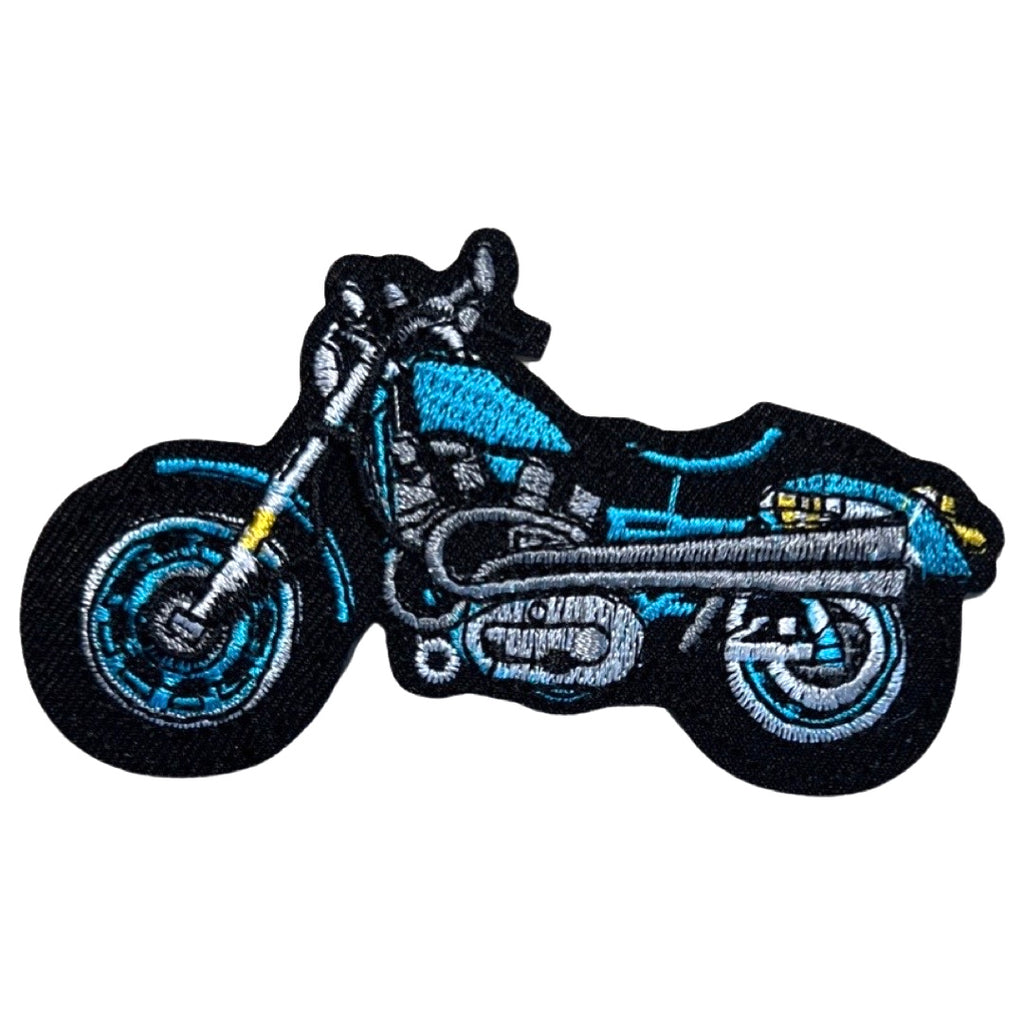 Motor Brommer Bromfiets Strijk Embleem Patch Blauw