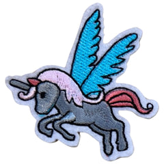 Einhorn-Flügel-Emblem-Aufnäher zum Aufbügeln