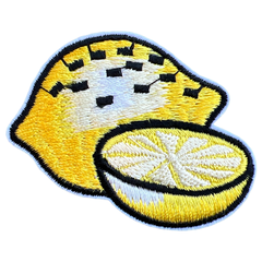 Zitronen-Zitronen-Emblem-Aufnäher zum Aufbügeln