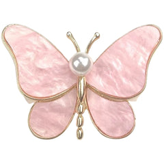 Schmetterlings-Brosche, dekorative Anstecknadel, Perlmutt-Rosa