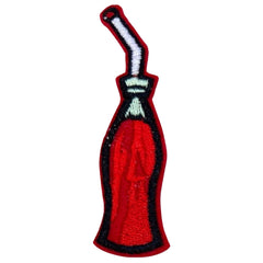 Soda-Flasche mit Strohhalm-Emblem-Aufnäher