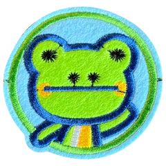 Frosch-Emblem-Aufnäher zum Aufbügeln, rund
