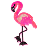 Flamingo Paillette XL Strijk Embleem Patch