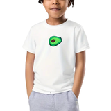 Avocado Strijk Embleem Patch Badstof Groen o peen wit t-shirtje