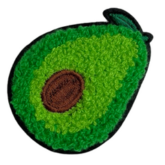 Avocado-Emblem-Aufnäher zum Aufbügeln, Frottee, grün