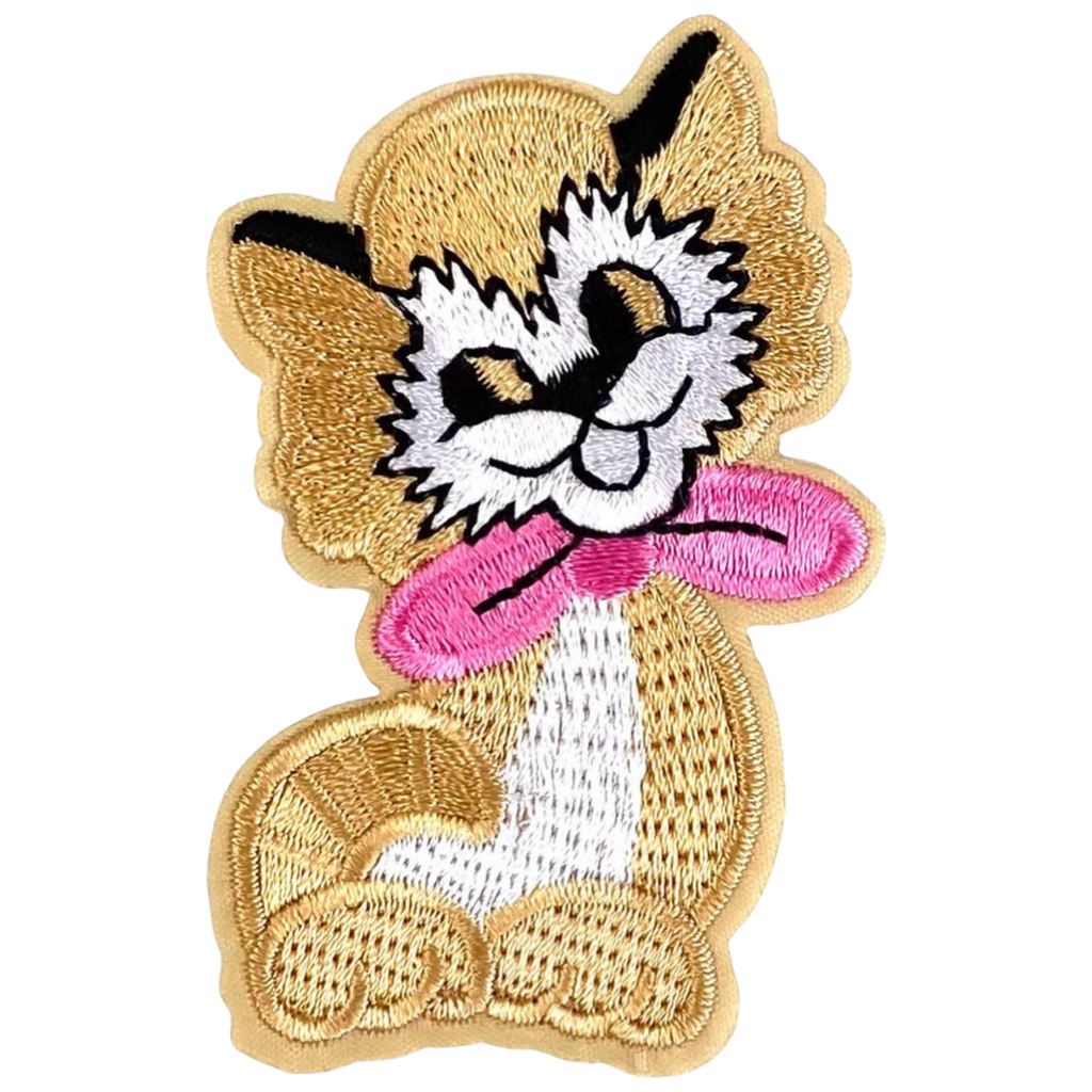 Poes Kat Katten Strijk Embleem Patch Beige