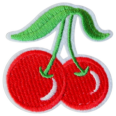 Kirsche-Emblem-Aufnäher zum Aufbügeln