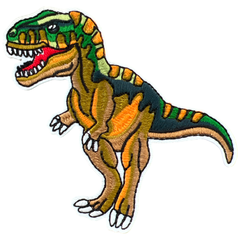 Dino-Dinosaurier-T-Rex-Tyrannosaurus-Emblem-Aufnäher zum Aufbügeln