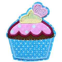 Cupcake-Gebäck-Törtchen-Emblem-Aufnäher zum Aufbügeln