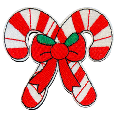 Weihnachts-Zuckerstangen-Zuckerstangen-Emblem-Aufnäher zum Aufbügeln
