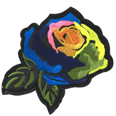 Rose leuchtende Farben Emblem-Aufnäher zum Aufbügeln