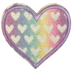 Herz-Glitzer-Emblem-Aufnäher zum Aufbügeln