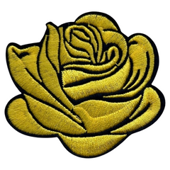 Rose, Rosen, Blumen, Blumenmuster, zum Aufbügeln, Emblem, goldgelb