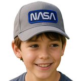 Nasa-Text-Emblem zum Aufbügeln, Blau und Weiß