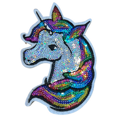 Aufnäher mit Einhorn-Pailletten-Emblem zum Aufbügeln